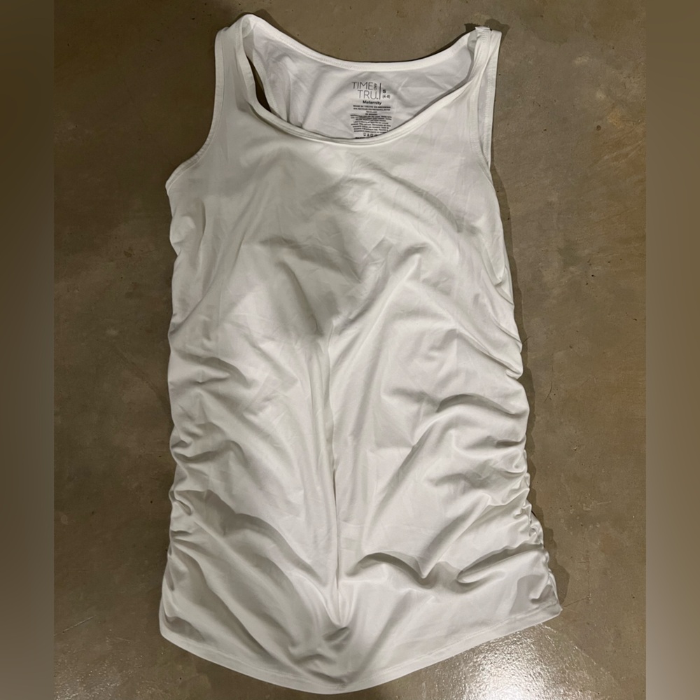 Small White Maternity Tank